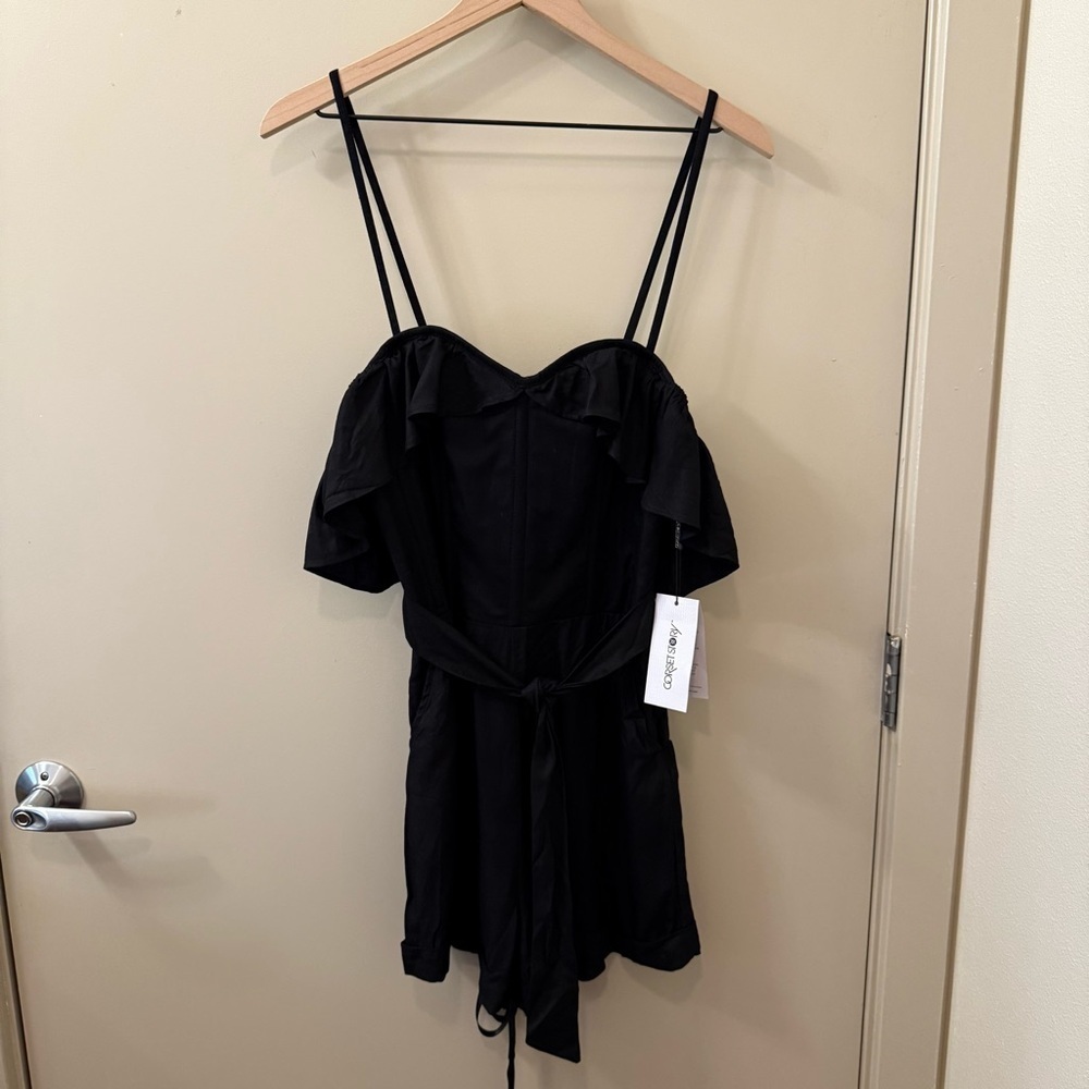Corset story Ivy Corset Playsuit With Off The Shoulder Sleeves Romper size 26